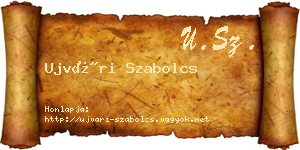 Ujvári Szabolcs névjegykártya